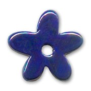Ceramics flower 35mm Iridescent Electric blue|raw }}