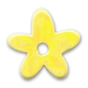Ceramics flower 35mm Iridescent Yellow