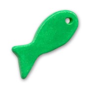 Ceramics fish 30x11mm Green