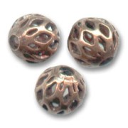 Filigreed balls 6mm Old copper tone x10|raw }}
