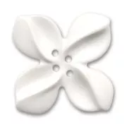 Button Tiare flower 44mm White x1