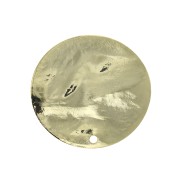25mm Hammered disc pendant with hole - Fine Gold Plated x1|raw }}