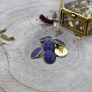 Metal button by Atelier Brunette for sewing - Gem 9 mm Cobalt x1|raw }}