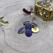 Metal button by Atelier Brunette for sewing - Gem 9 mm Cobalt x1