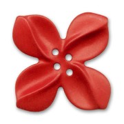 Button Tiare flower 30mm Red x1|raw }}