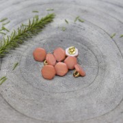 10mm Atelier Brunette Quartz - Tinted mother-of-pearl & metal button - Melba x1|raw }}