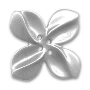 Button Tiare flower 30mm Old silver tone x1|raw }}