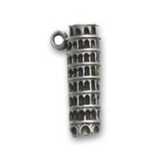 Pisa charm 20mm Antique Silver Plating x1|raw }}