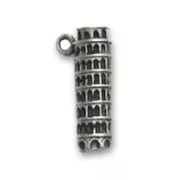 Pisa charm 20mm Antique Silver Plating x1