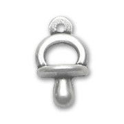 Baby teat charm 12mm Antique Silver Plating x1|raw }}