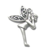 Fairy pendant 41mm Antique Silver Plating x1|raw }}