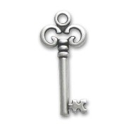 Key pendant 30mm Antique Silver Plating x1|raw }}