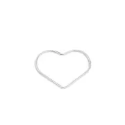 15mm 925 Sterling Silver Closed heart ring x1