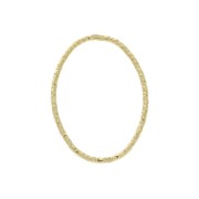 20x14mm 925 Sterling Silver Closed oval diamond effect ring - Fine Gold Plated x1|raw }}