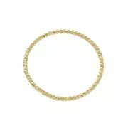 20mm 925 Sterling Silver Closed round diamond effeect ring - Fine Gold Plated x1