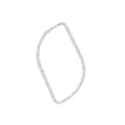 21x10mm 925 Sterling Silver Closed diamond effect navette ring x1