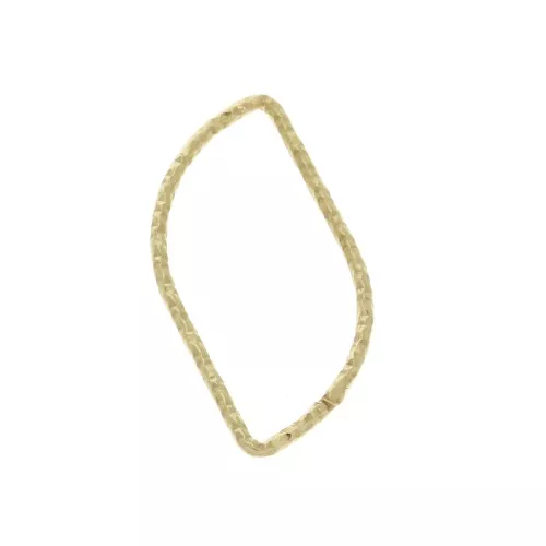21x10mm 925 Sterling Silver Closed diamond navette ring - Fine Gold Plated x1
