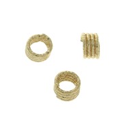 6x3.8mm 925 Sterling Silver Imitation diamond barbed ring - Fine Gold Plated x1|raw }}