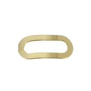 18x9mm 925 Sterling Silver Rectangular rounded hollow spacer - Gold Plated  x1|raw }}