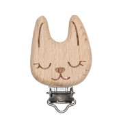 54x35mm Wooden removable dummy clip - Rabbit - Natural x1|raw }}