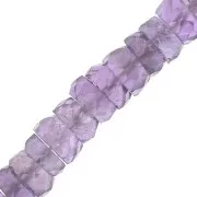 Heishi beads faceted roundels gemstone 5.5x3 mm - Amethyst x20