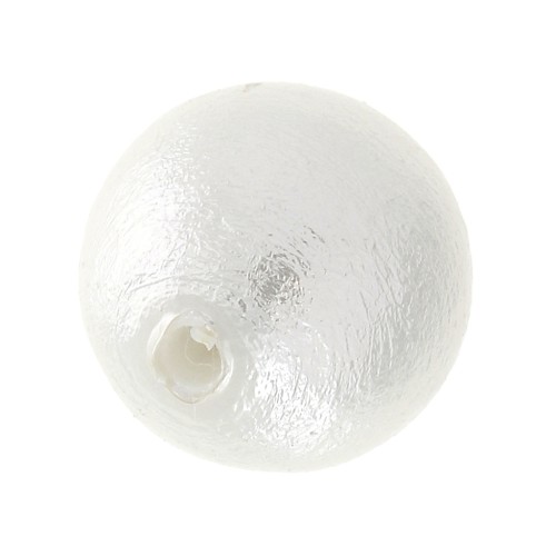 8mm Miyuki Half-drilled Cotton Pearls - White x1