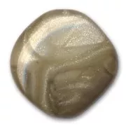 Flat Diamond bead 28mm Sand Spangled Chalk x1