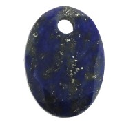 14x10mm Gemstone faceted oval sequin - Lapis Lazuli x1|raw }}