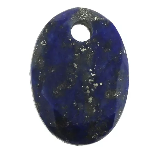 14x10mm Gemstone faceted oval sequin - Lapis Lazuli x1