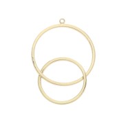 34x20mm Pendant with interlaced circles - Gold Tone x1|raw }}