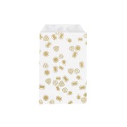7x12cm Paper pouch - Precious stone patterns - White - Gold x1|raw }}