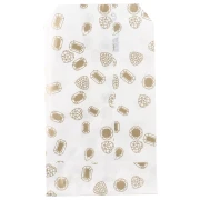 7x12cm Paper pouch - Precious stone patterns - White - Gold x1