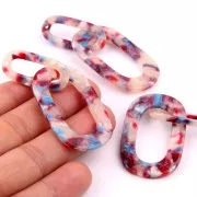 62x26mm XXL links acetate Pendant - Tortoiseshell - White - Pink - Blue x1