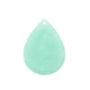 31x22mm Drop Pendant - Tortoise shell - Pearly Mint x1