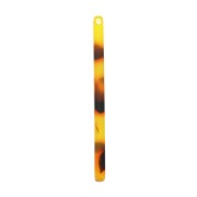40x2.5mm Bar pendant - Tortoise shell - Brown - Black x1|raw }}