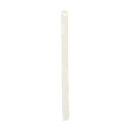40x2.5mm Bar pendant - Tortoise shell - Pearl White x1