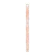 40x2.5mm Bar pendant - Tortoise shell - Pearl Pink x1