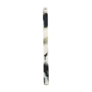 40x2.5mm Bar pendant - Tortoise shell - Black - White x1