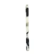 40x2.5mm Bar pendant - Tortoise shell - Black - White x1