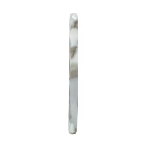 40x2.5mm Bar pendant - Tortoise shell - Dark Brown - Pearl Grey x1