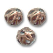 Filigreed balls 4mm Old copper tone x20|raw }}