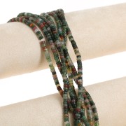 4x2mm Round dyed gemstone Heishi beads - Indian Agate x40cm