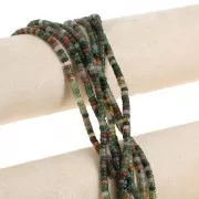 4x2mm Round dyed gemstone Heishi beads - Indian Agate x40cm
