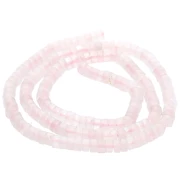 Heishi gemstone beads 4x2.5 mm - Tinted Rose Quartz x39cm