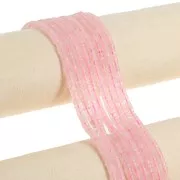 Heishi Gemstone Rondelle Beads, 4x2.5 mm - Dyed Rose Quartz, 37 cm