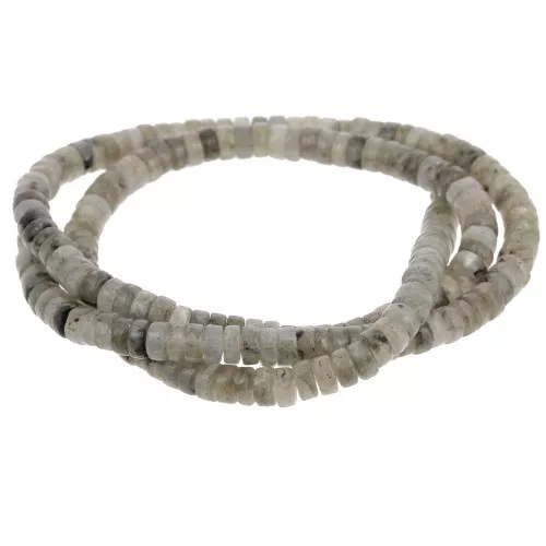 Heishi gemstone beads 4x2.5 mm - Labradorite tinted x40cm