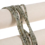 4x2mm Round dyed gemstone Heishi beads - Labradorite x40cm