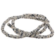 Heishi gemstone beads 4.5x2 mm - Dalmatian Jasper x38cm