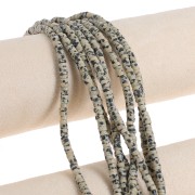 Heishi beads gemstone rondelles 4.5x2 mm Dalmatian Jasper dyed x38cm