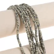 4.5x2mm Round dyed gemstone Heishi beads - Dalmatian Jasper x38cm